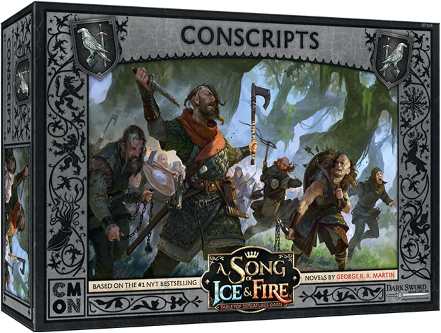 CMON Caja de unidad de reclutas de mesa en miniatura de Canción de Hielo y Fuego – Levanta los rangos de tu ejército! Juego de estrategia para