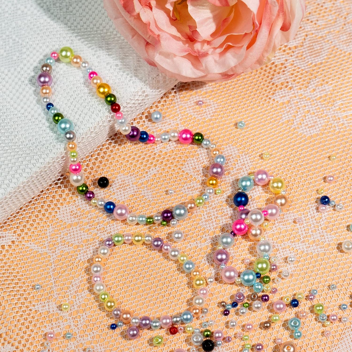900 cuentas de perlas para la fabricación de joyas, cuentas de perlas azules con agujero de 0.118 in, 0.157 in, 0.197 in, 0.236 in, 0.315 in,