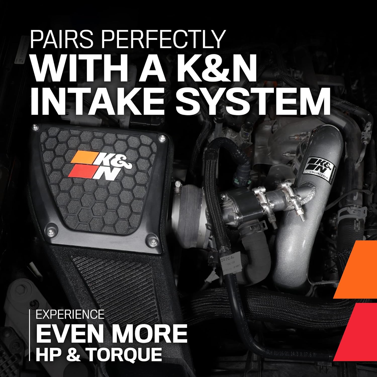 K&N Kit de tubos de carga, aumento de potencia garantizado, compatible con Ford ExpeditionF150 2015-2023, Ford F150 Raptor 2017-2023, 77-1001KC