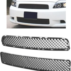 Kojem Parrilla delantera superior e inferior compatible con Scion tC 2005-2010 ABS plástico parachoques parrilla malla negro Kojem Parrilla delantera superior e inferior compatible con Scion tC 2005-2010 ABS plástico parachoques parrilla malla negro