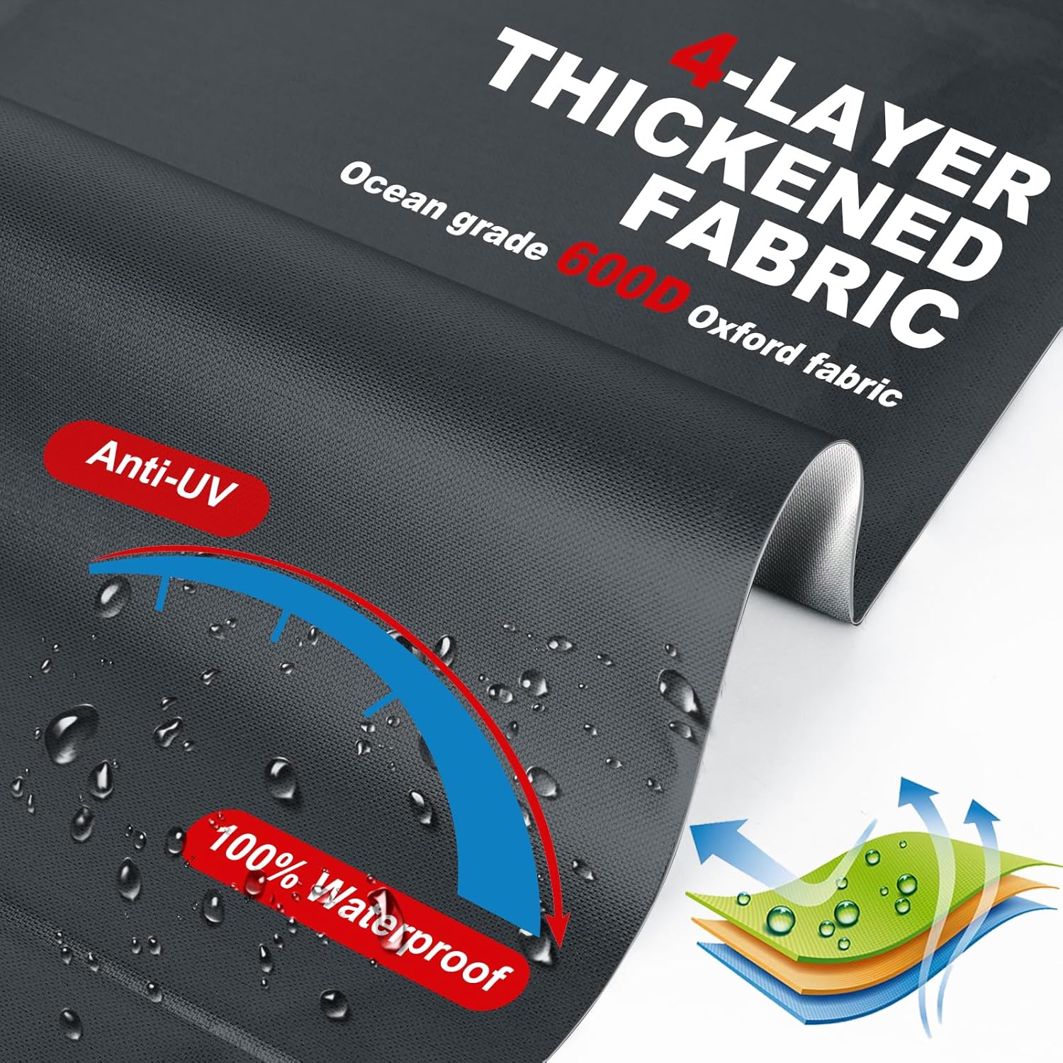 Wakeboard – Cubierta para lancha de torre, resistente 100% impermeable, para torneo de pesca, lancha de torneo de pesca, con cubierta de lancha de