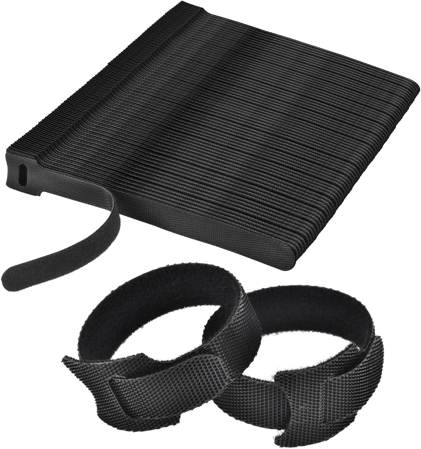 100 bridas reutilizables de fijación, lazos de cable ajustables de 6 pulgadas, correas de organización de cables, organizador de cables, lazos de