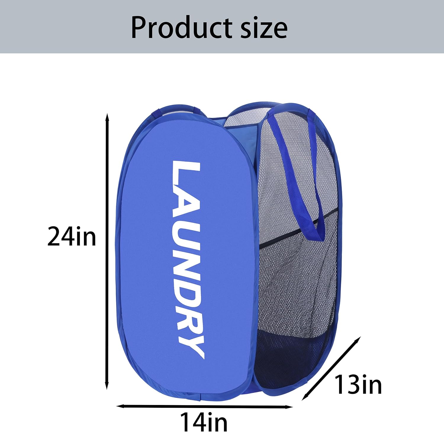 Mesh Laundry hamper,collapsible Laundry basket,Easy to Open and Fold for room storage,and Side Pockets Carry Handles for Kids Room,College Students