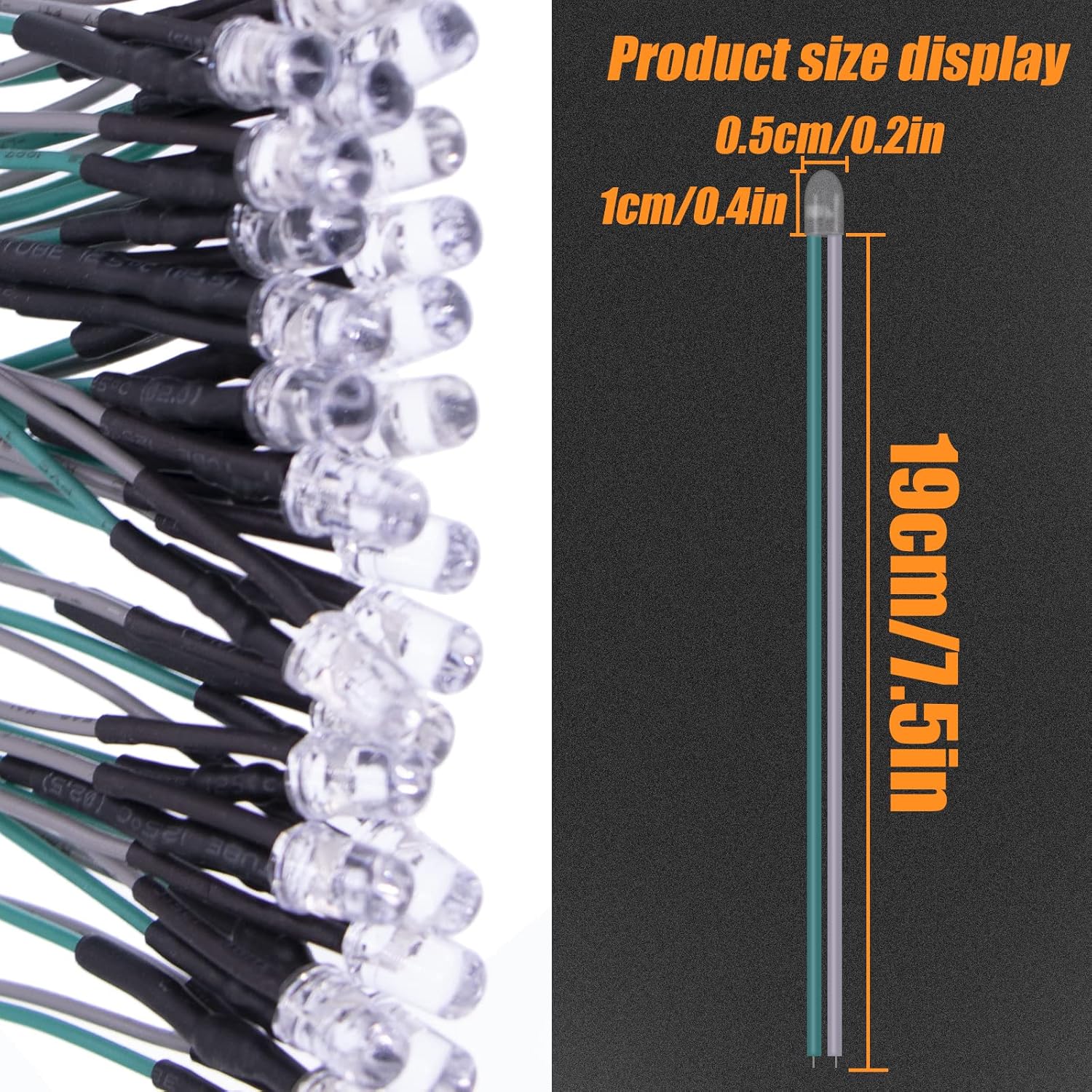 35 unidades de diodos LED RGB de flash rápido precableados de 0.197 in, ultra brillantes, LED de 12 V, resistencia integrada para proyectos de