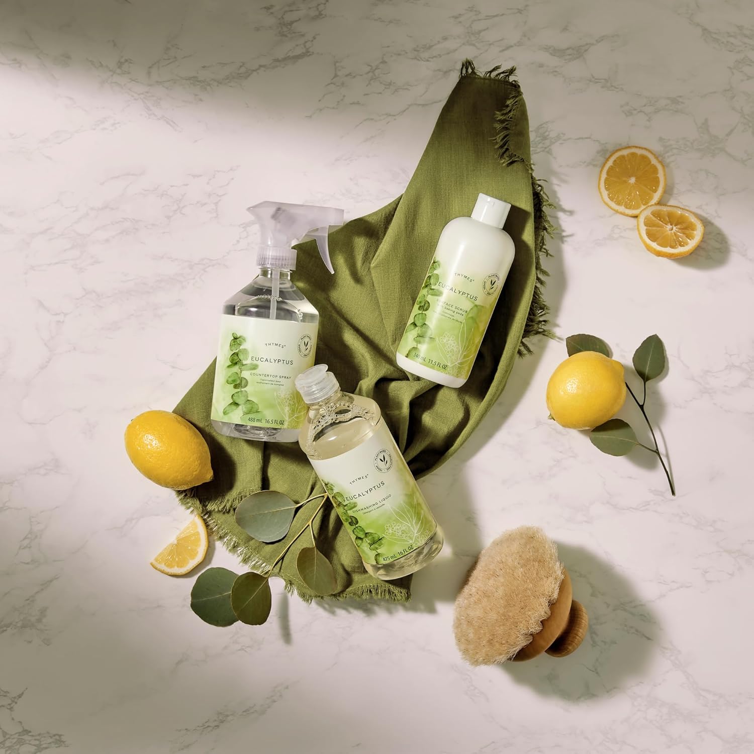 Thymes Jabón líquido para lavavajillas de eucalipto, jabón líquido ecológico para lavar platos, repuesto de jabón líquido para platos, suministros