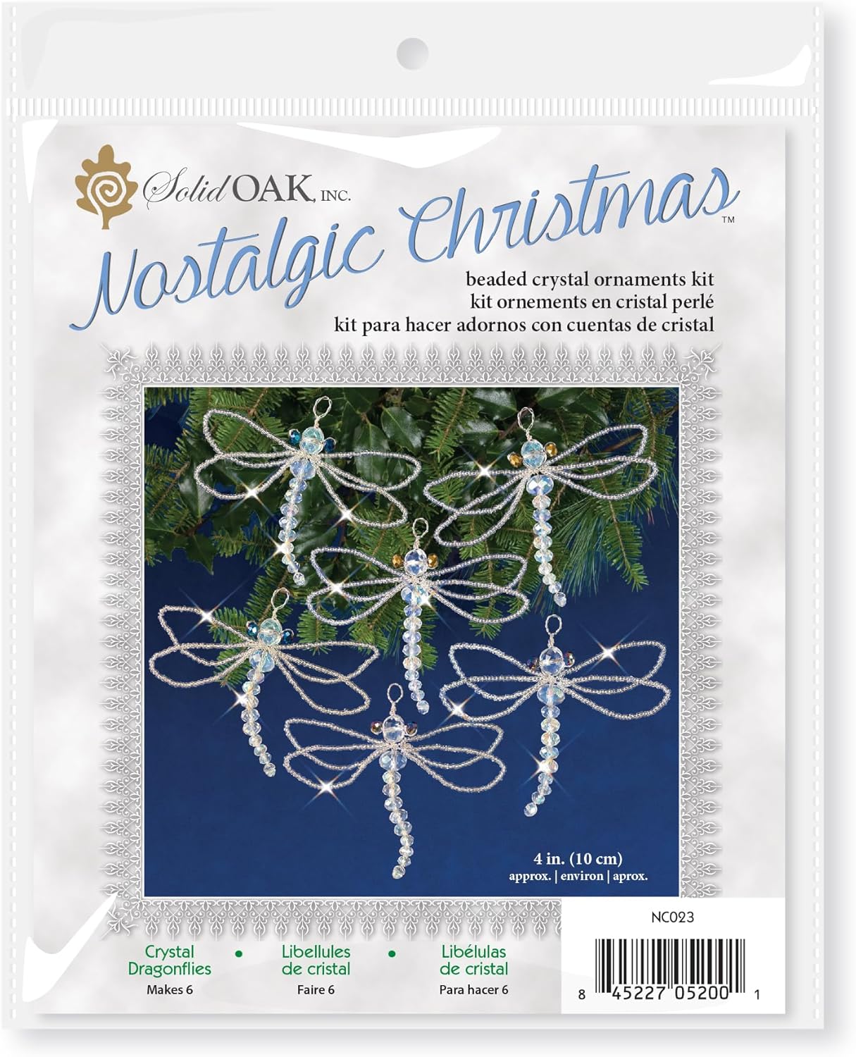 Solid Oak Kit Bead Orn Dragonflies, None