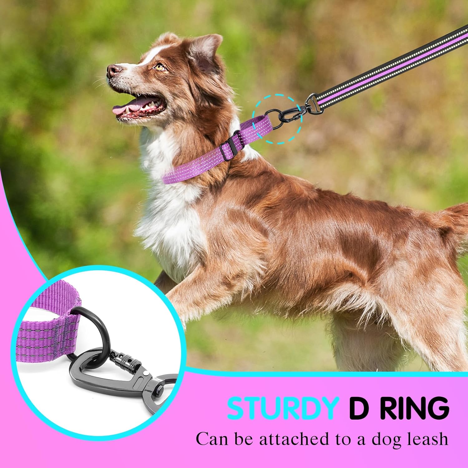 Collar Martingale para perros de entrenamiento, 1 unidad, collares reflectantes ajustables con hebilla, sin tirones, evita que se resbalen para