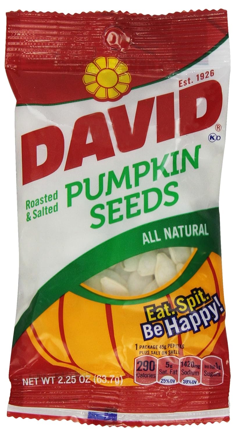 David’s Semillas de calabaza, 2.2500 onzas (paquete de 12)