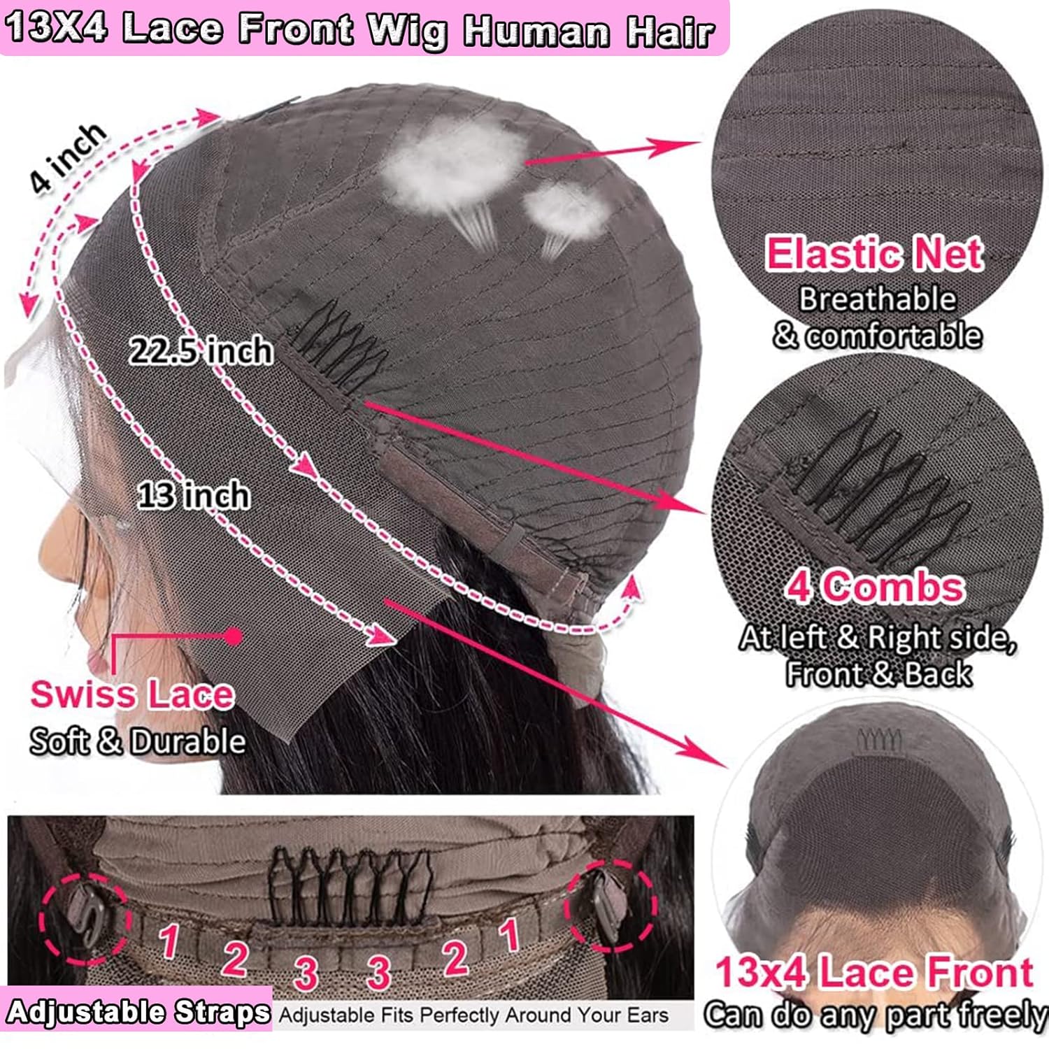 PUVEPK Pelucas de cabello humano rizado HD de 13 x 4 pulgadas, prearrancado con abuelitos, densidad del 180%, pelucas de cabello humano brasileño