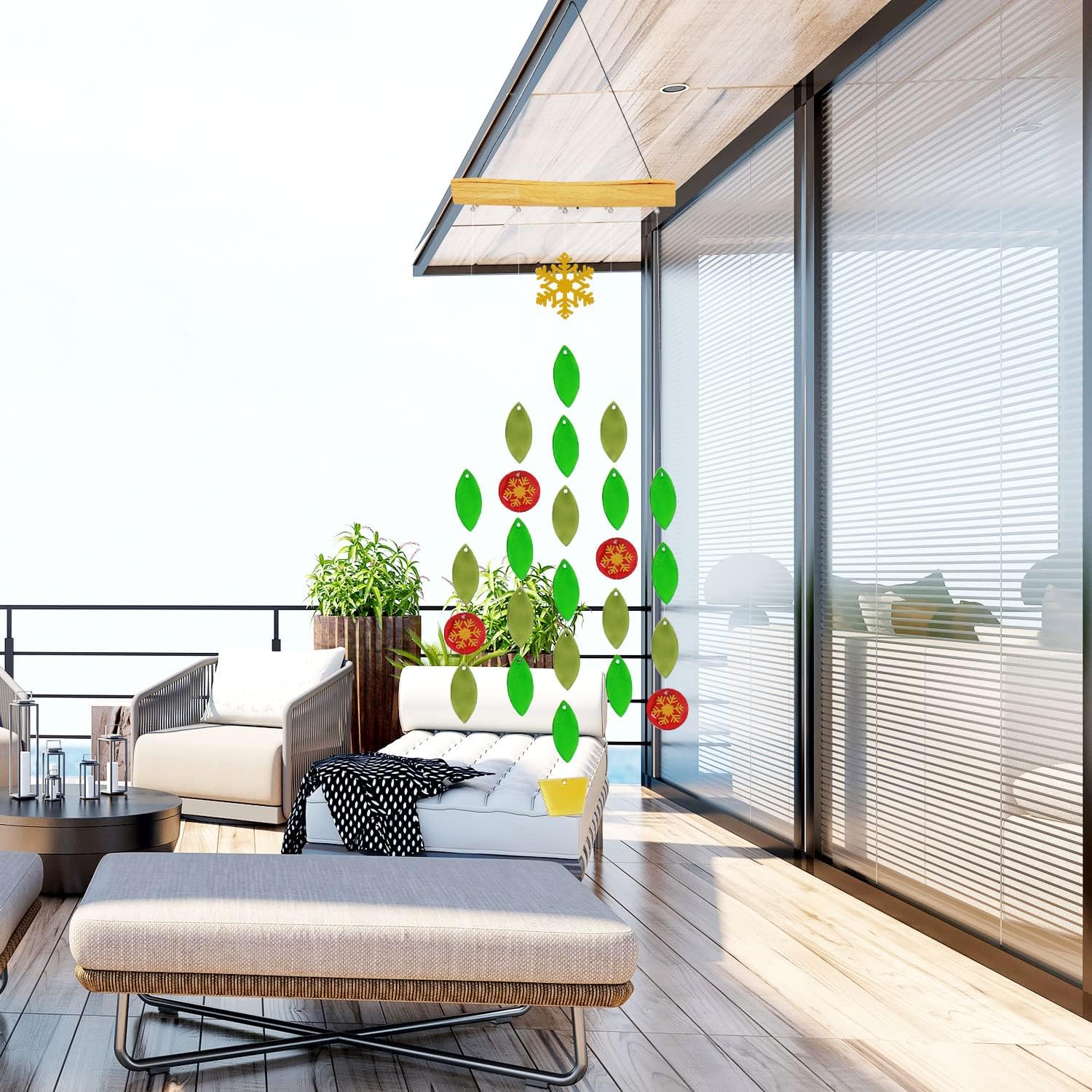 Campanillas de viento solares, luces solares únicas que hacen ruido, campanillas de viento colgantes de vidrio con luz solar para decoración del