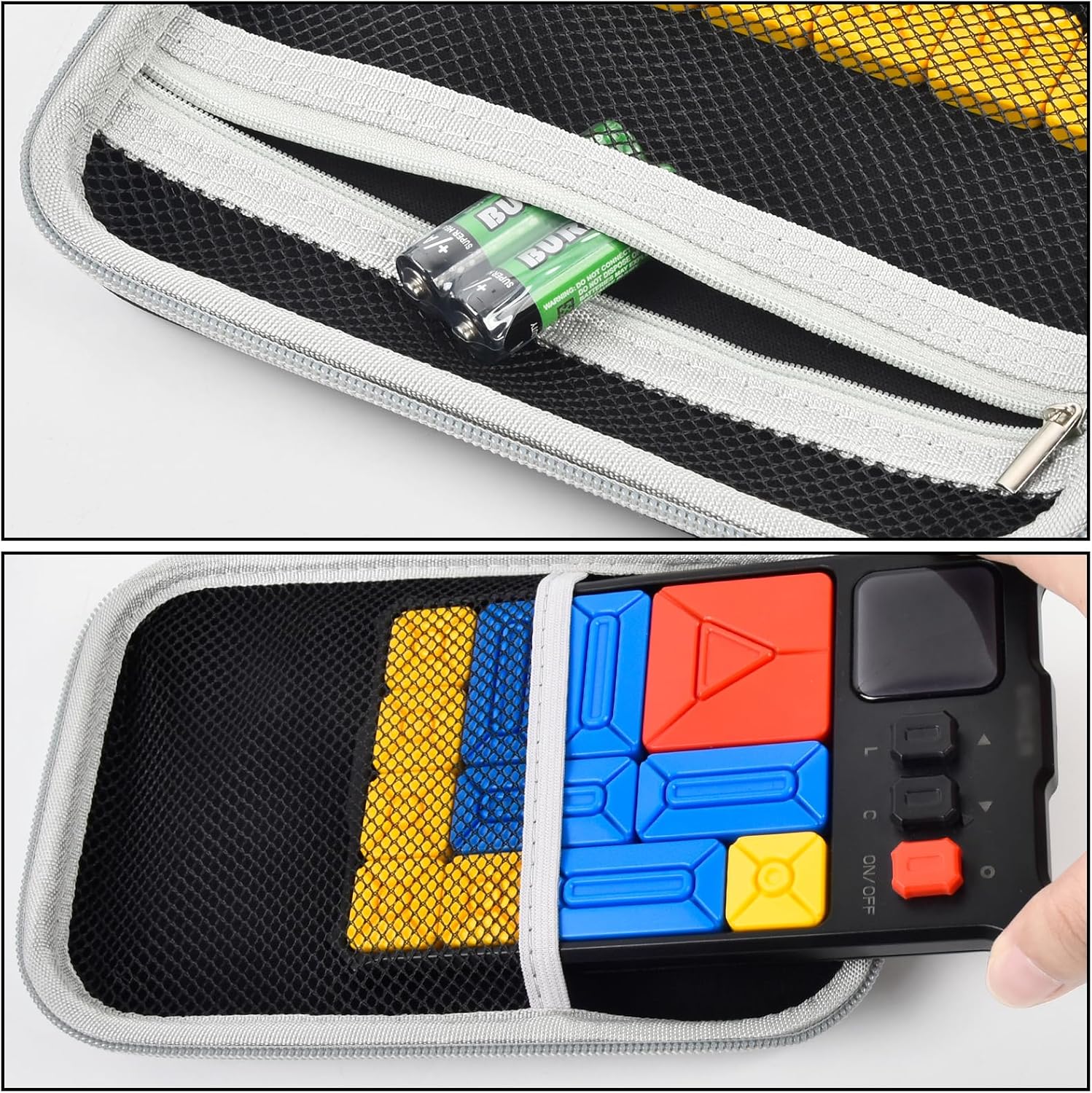 casmilee Case Compatible with Giiker Super Slide Brain Games, Brain Teaser Puzzles Organizer Storage Bag, Flow Slider Puzzle Game Holder (Black)