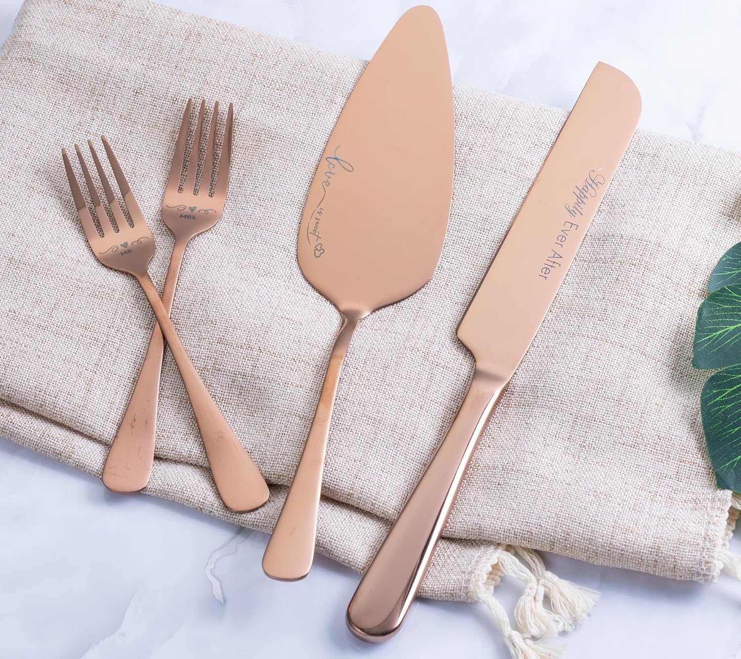 Juego de cuchillo y servidor para pastel de boda, juego de corte de pasteles para boda, tenedores de pastel y cortador de pasteles para cumpleaños,