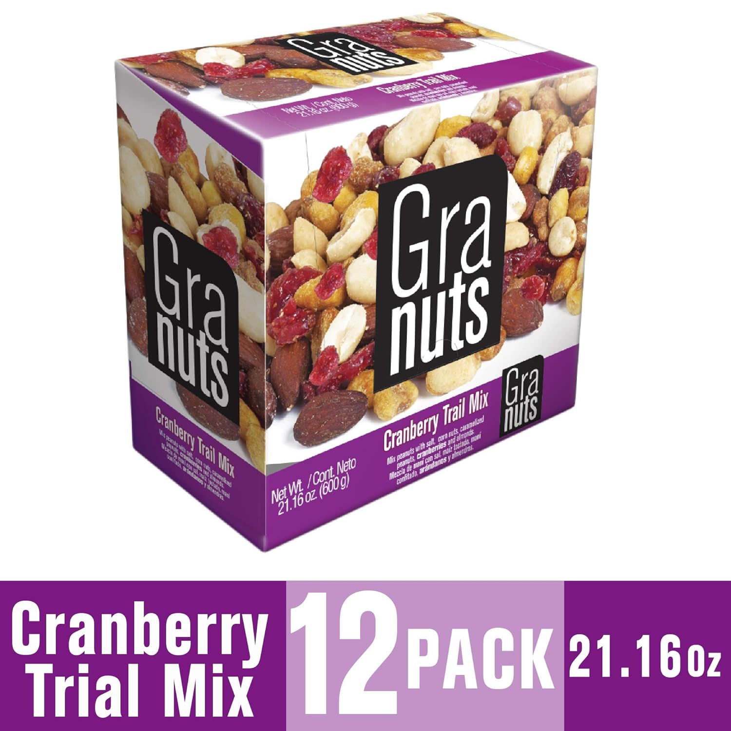 Granuts Mezcla de frutos rojos  Cacahuetes caramelizados  Nueces de maíz crujientes + almendras  Arándanos suaves  Sabores salados + dulces  Snack