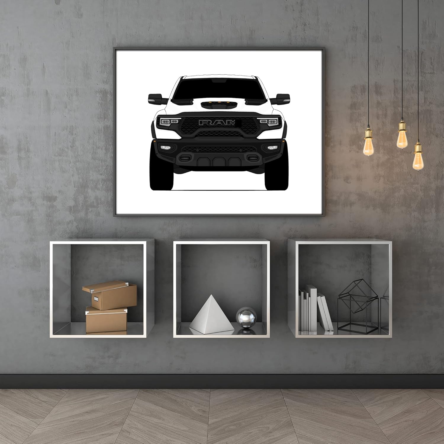 CUSTOMIZABLE COLOR Ram 1500 TRX (2021-Present) 5th Generation Inspired Poster Print Wall Art Decor Handmade (Unframed)