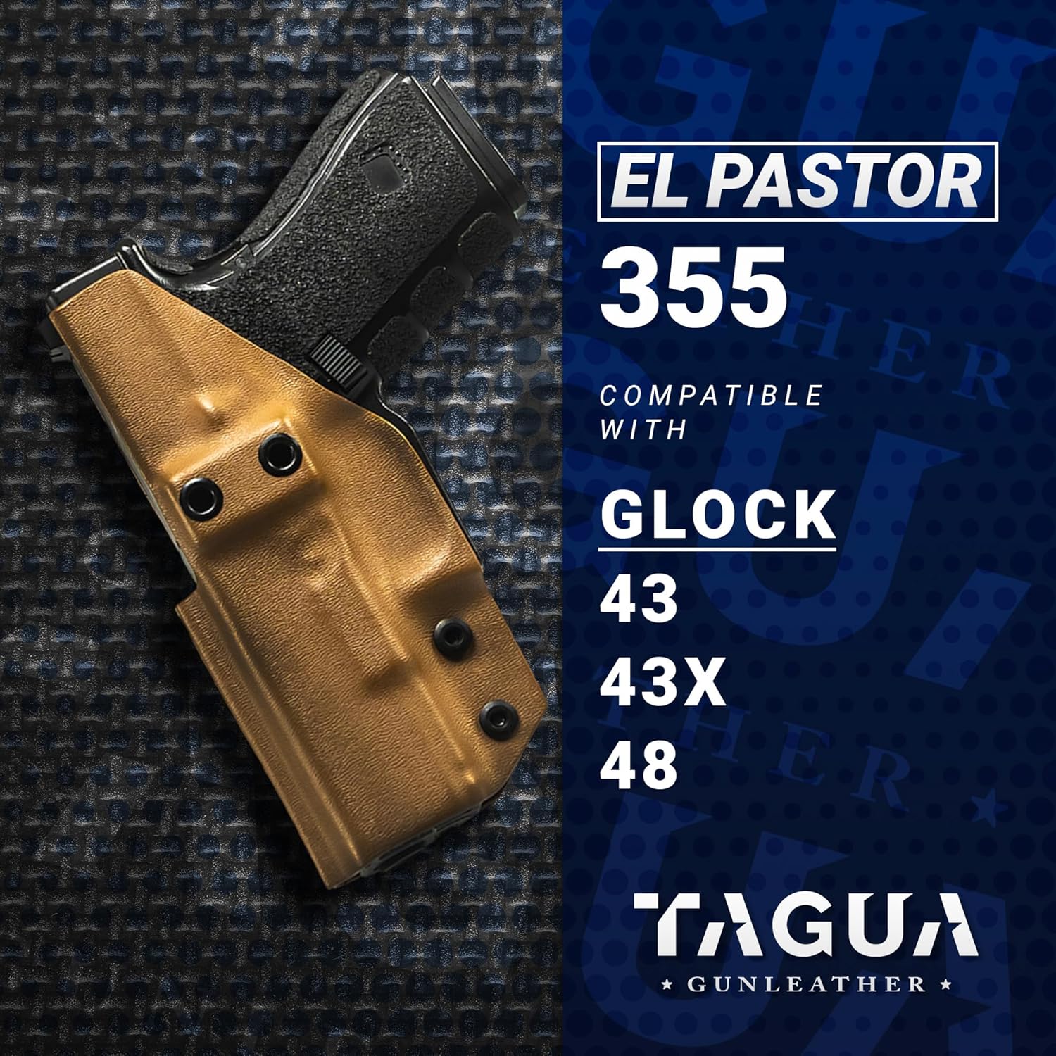 TAGUA GUNLEATHER EL Pastor Kydex – Funda para pistola óptica Kydex universal IWBOWB de 0.354 in para pistola de transporte oculta, funda para