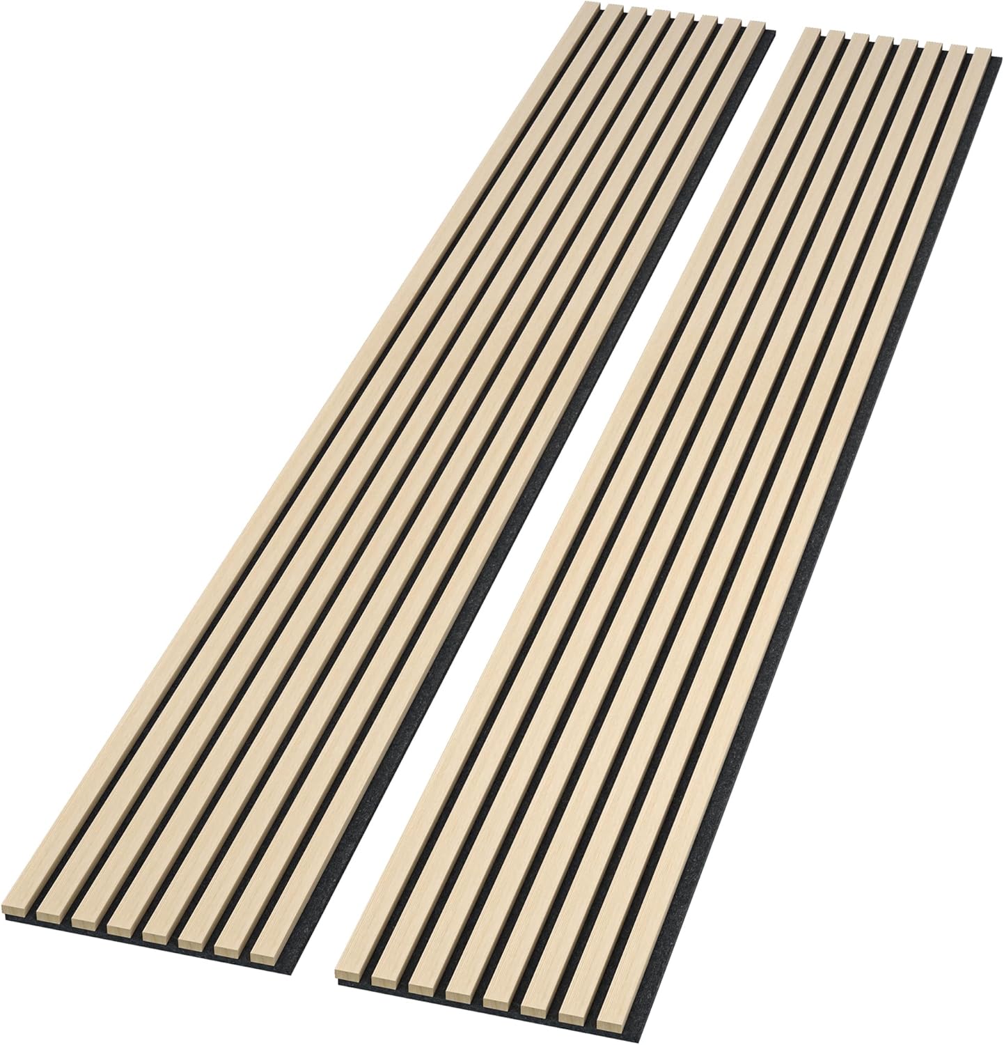ROOMTEC Paquete de 2 paneles acústicos de pared de madera maciza, paneles de pared insonorizados de 94.49 x 12.6 pulgadas, paneles de pared de