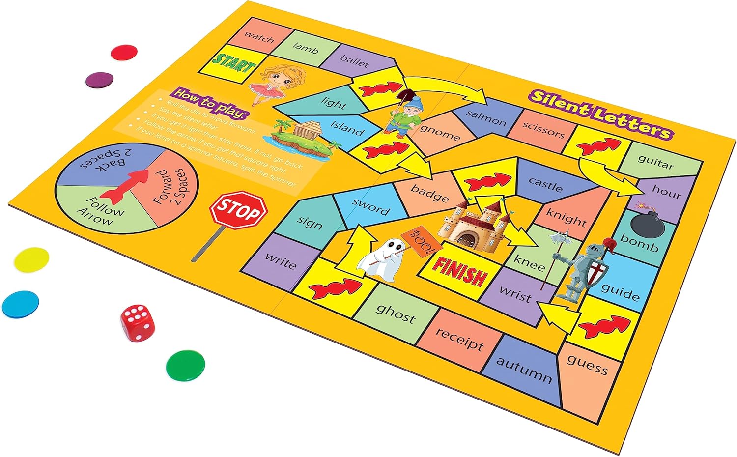 Junior Learning JL423 Juegos de mesa de ortografía, multicolor
