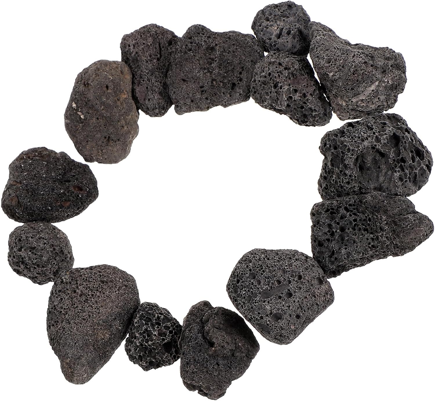 IMIKEYA Piedras de lava negras, 1 paquete de piedras de lava naturales, rocas decorativas para paisajismo, rocas volcánicas para cuencos de fuego,