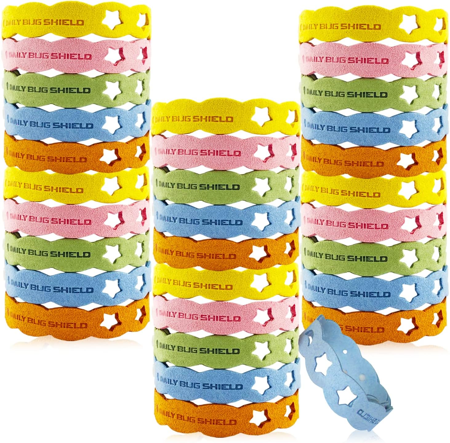 Pulseras repelentes de mosquitos, paquete de 30 pulseras repelentes de insectos de microfibra sin DEET para niños y adultos, al aire libre, camping,
