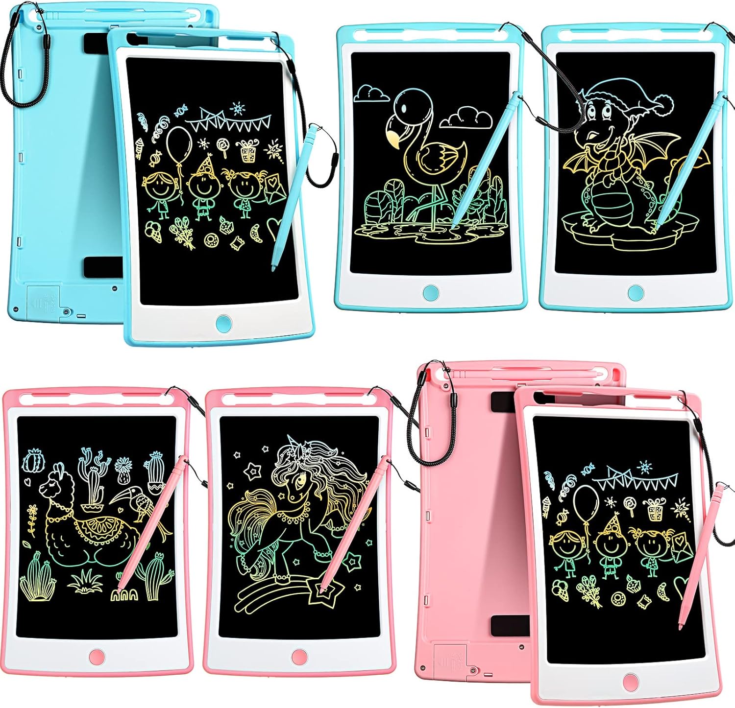 Tableta de escritura LCD de 8.5 pulgadas, tablero de dibujo colorido, almohadilla de dibujo educativa para niños, tableta de escritura LCD borrable,