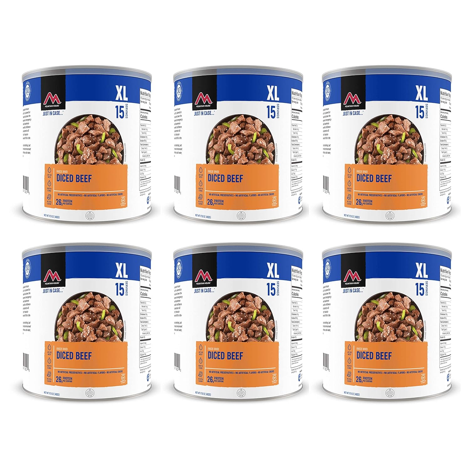 Mountain House – Carne de res congelada liofilizada #10 Caza, supervivencia, camping, mochilero, alimentos respaldados por una garantía de sabor de