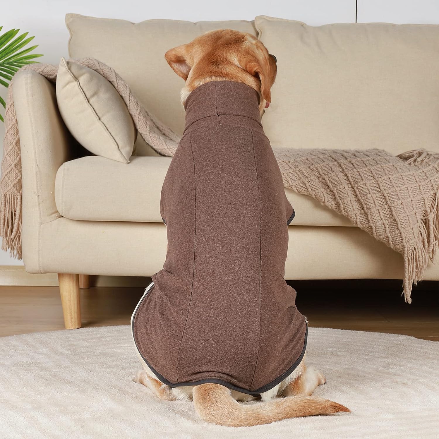 ROZKITCH Abrigo de invierno para perro, pijama suave para mascotas, resistente al viento, chaqueta cálida para clima frío, chaleco acogedor,