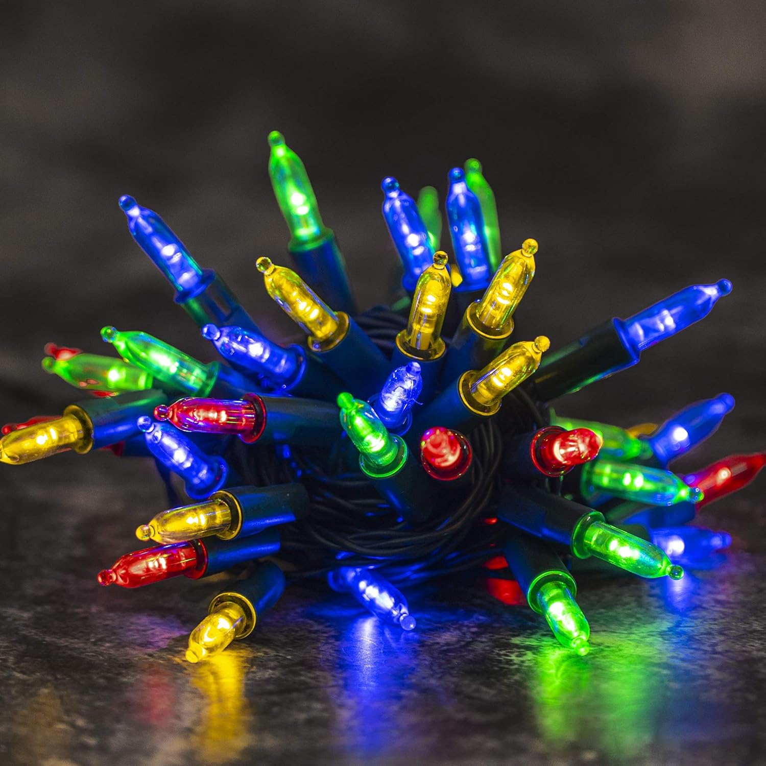 FUNPENY – Paquete de 50 x 2 luces LED de Navidad para uso al aire libre de 16 pies, tira de luces con 8 modos, luces impermeables para árbol en