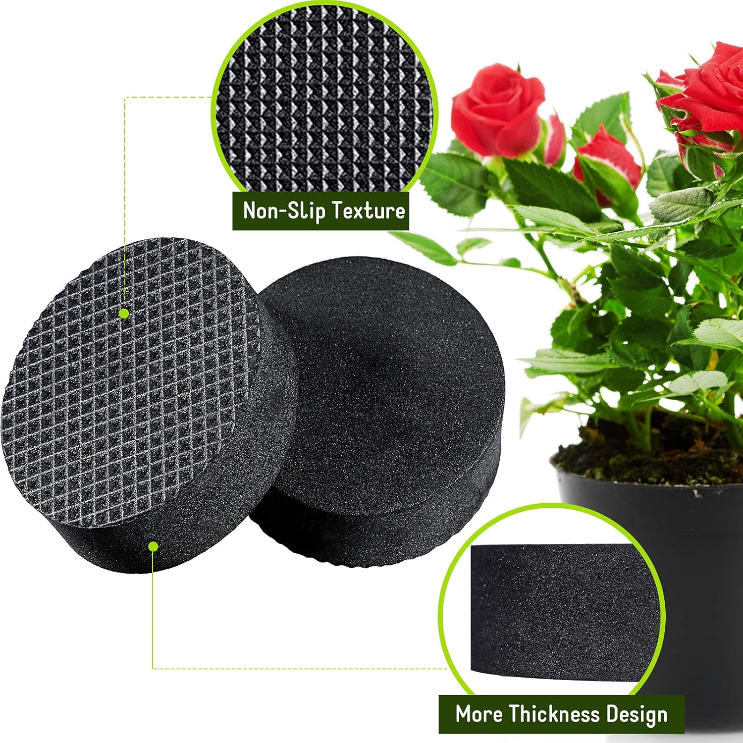 30 piezas de patas invisibles para macetas, elevadores de patas, macetas de EVA, antideslizantes, almohadillas para plantas, macetas, interiores,