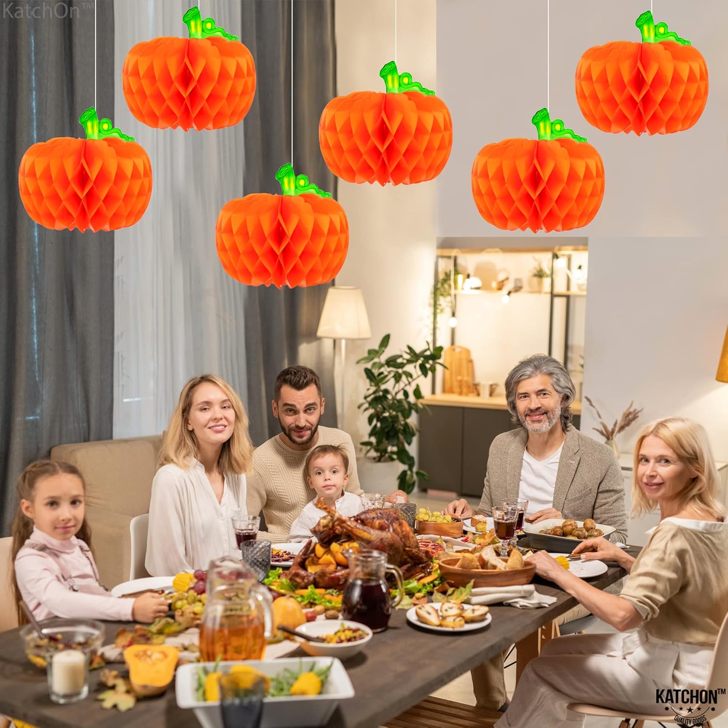 KatchOn, Remolinos de otoño para decoraciones de otoño para el aula, paquete de 30, no puedes hacerlo tú mismo, centro de mesa de calabaza de panal