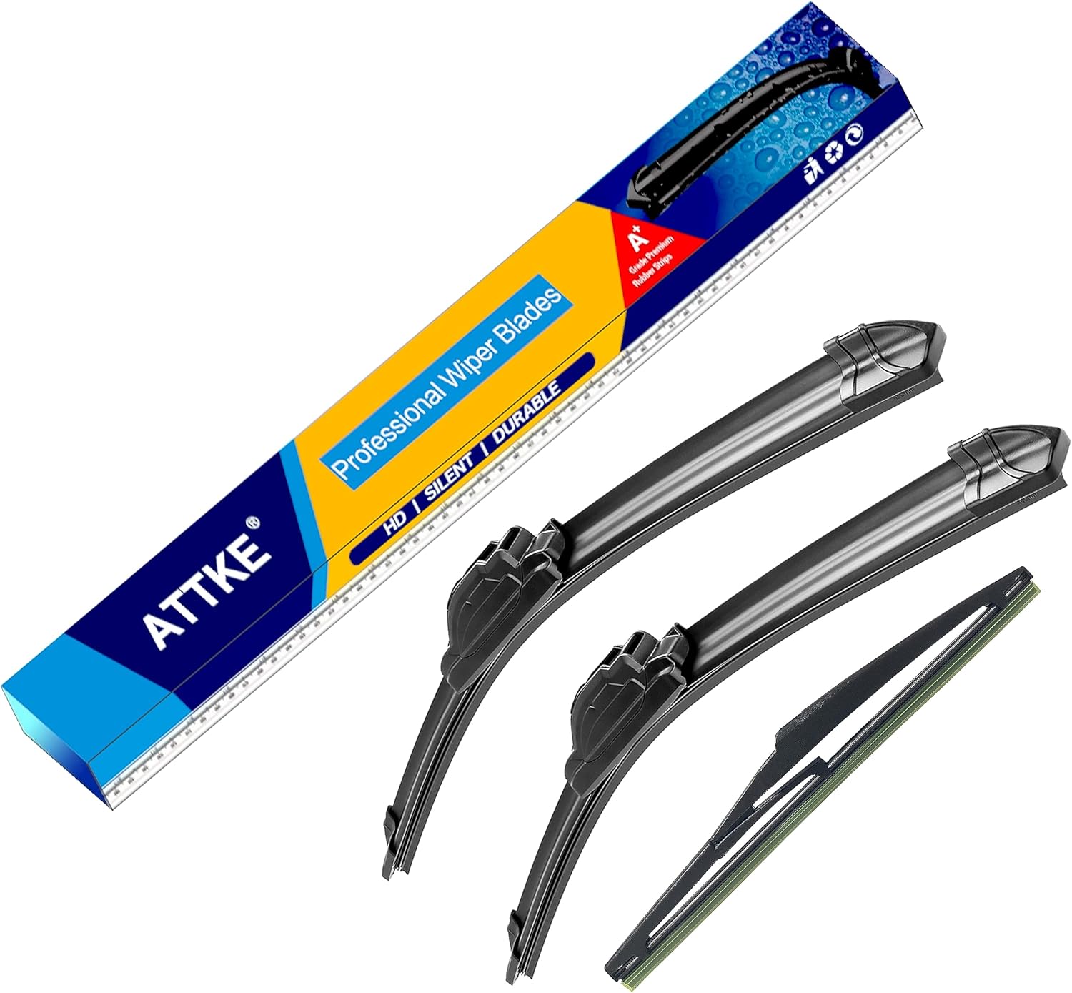 3 limpiaparabrisas delantero de 26 pulgadas + 16 pulgadas + limpiaparabrisas trasero de 10 pulgadas para Toyota Rav4 2013 2014 2015 2016 2017