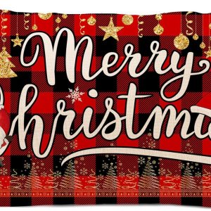 Unibyby Funda de almohada de Navidad de 12 x 20 pulgadas, funda de almohada lumbar de Feliz Navidad, funda de almohada decorativa de Navidad a Unibyby Funda de almohada de Navidad de 12 x 20 pulgadas, funda de almohada lumbar de Feliz Navidad, funda de almohada decorativa de Navidad a
