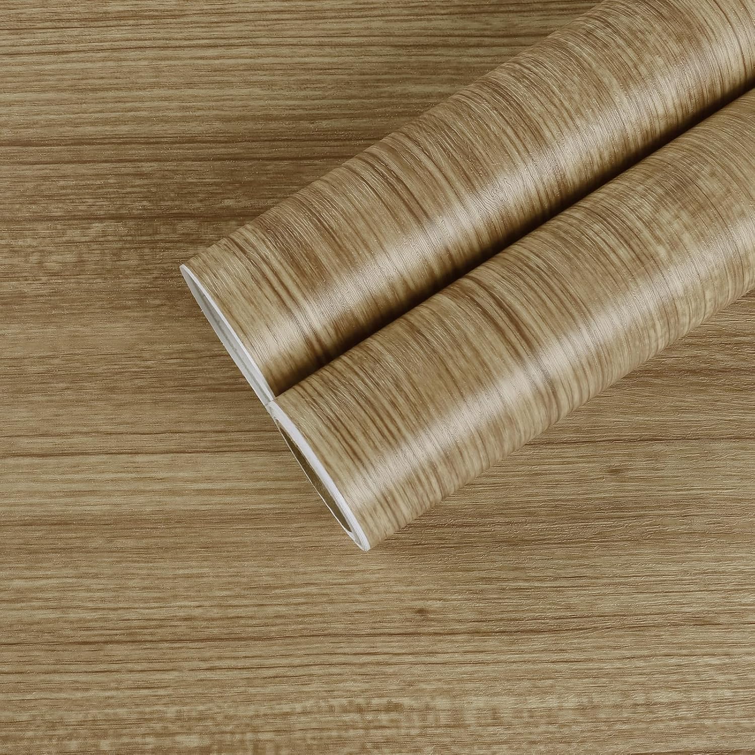 CHIHUT Papel adhesivo de madera marrón, impermeable, para despegar y pegar, papel tapiz de madera sintética para paredes, papel de contacto de grano