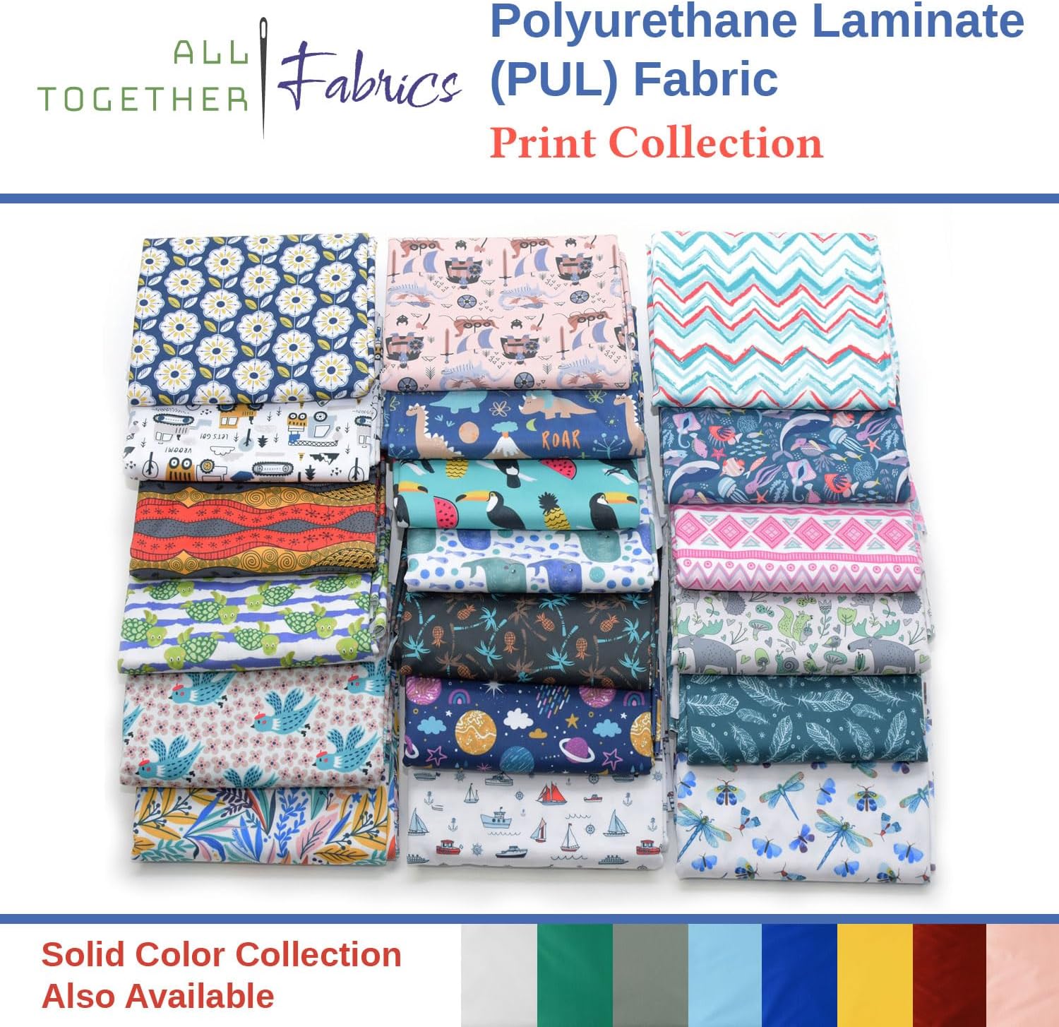 Tela precortada de poliuretano laminado (PUL) por metro. Impermeable y transpirable. Perfecto para pañales de tela y proyectos similares. 3.3 ft,