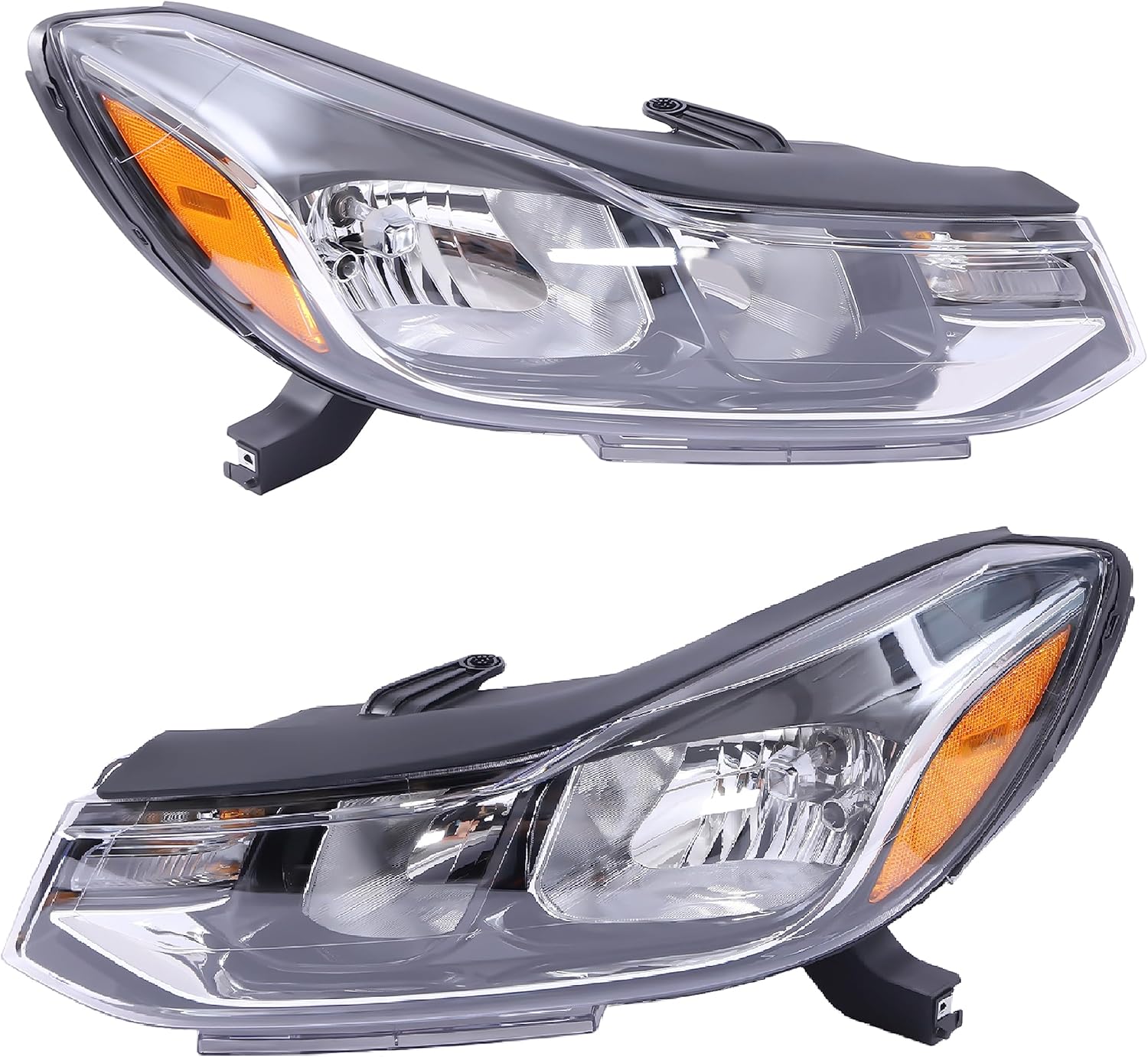 EnSyuSuMa Conjunto de faros delanteros para Chevrolet Trax 2017 2018 2019 2020 carcasa negra, faro delantero izquierdo del conductor y derecho del