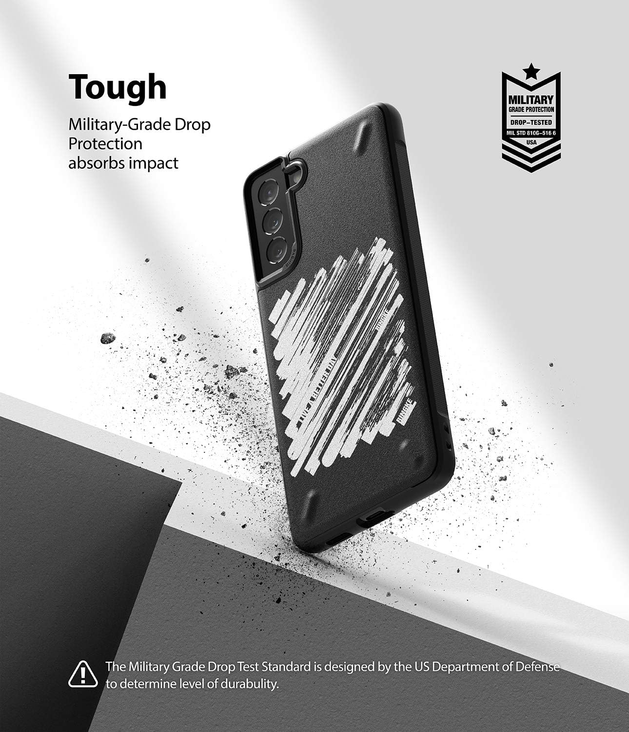 Ringke Onyx Design – Funda compatible con Galaxy S21 Plus, resistente y duradera, a prueba de golpes, con parte trasera de serigrafía, pintura