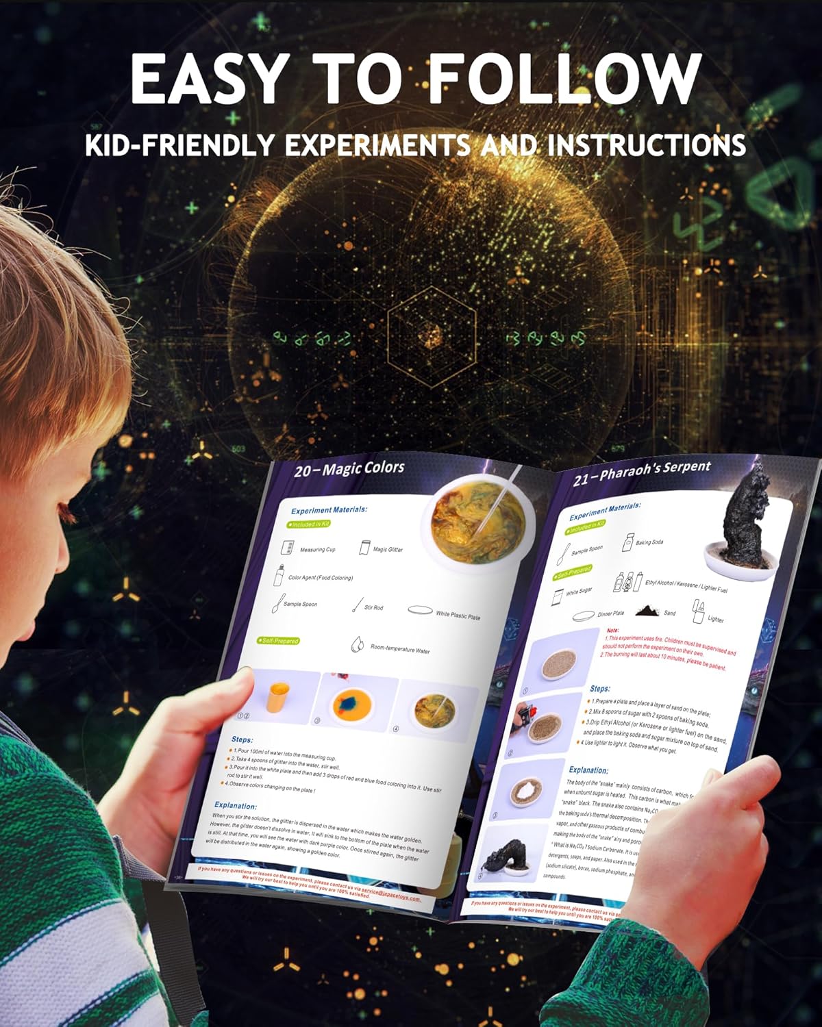 Japace Kit de magia y kits de ciencia para niños de 6 a 8 a 10 a 12 años, más de 75 trucos de magia y experimentos científicos, juegos de química