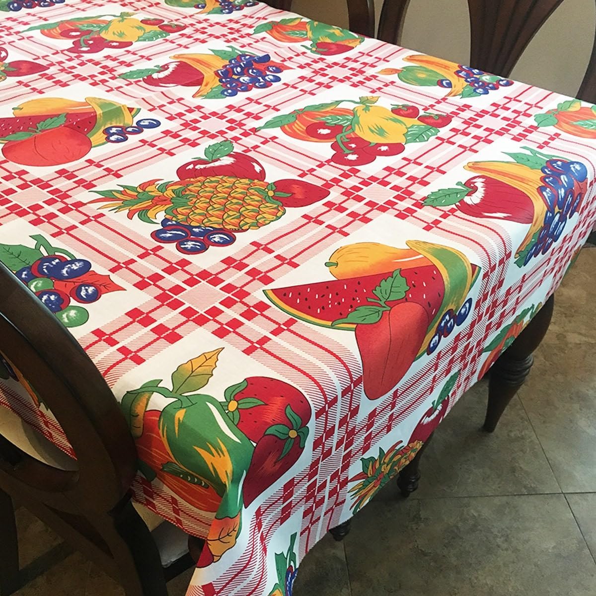Fruit Bundle on Gingham TableclothHomeWeddingPicnicDinerHolidaySchoolConvention BoothEvent Table Décor 54″x54″