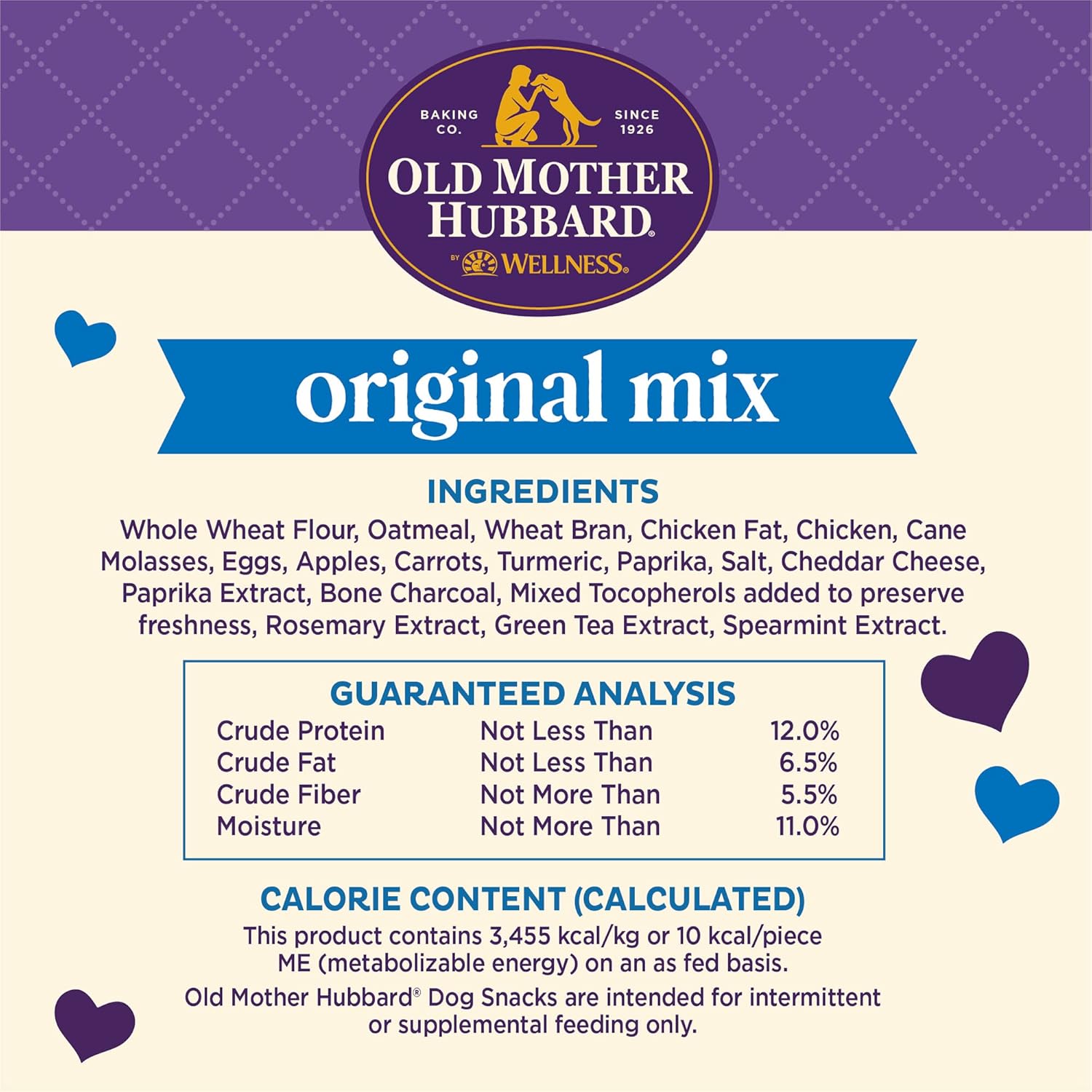 Clásicos premios naturales de perro Old Mother Hubbard Crunchy