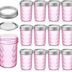 12 tarros de conservas Mason de 8 onzas con tapas regulares, mini tarros de miel para regalos de boda, baby shower, proyectos de bricolaje, velas, 12 tarros de conservas Mason de 8 onzas con tapas regulares, mini tarros de miel para regalos de boda, baby shower, proyectos de bricolaje, velas,