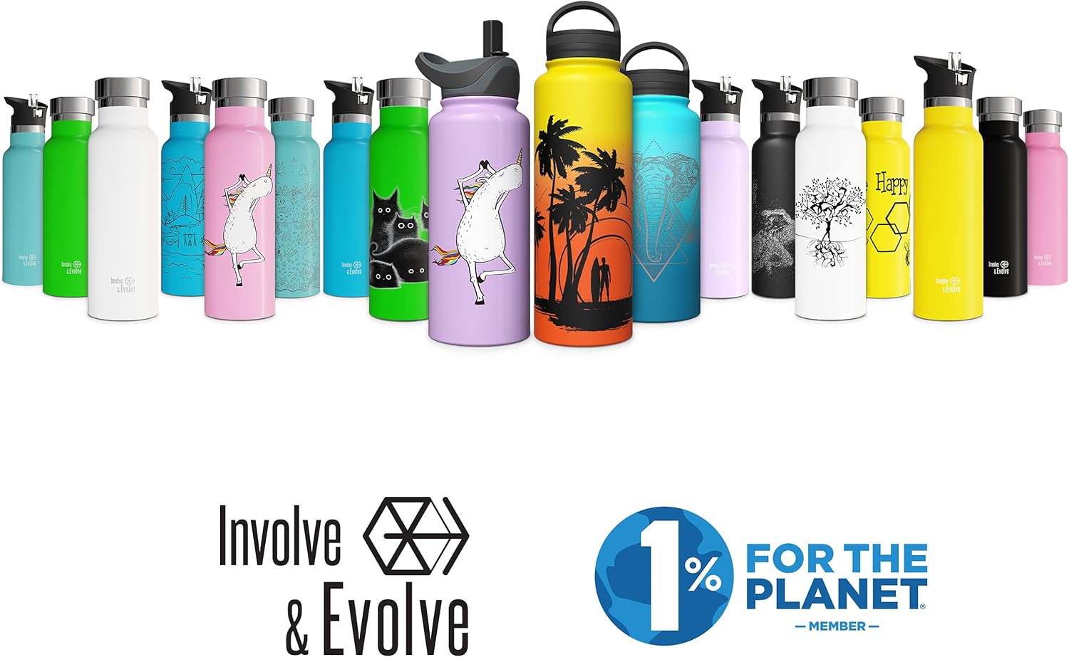 Botella de agua aislada al vacío de doble pared con tapa de pajilla y tapa deportiva, termo de acero inoxidable para niños simple, sin BPA,