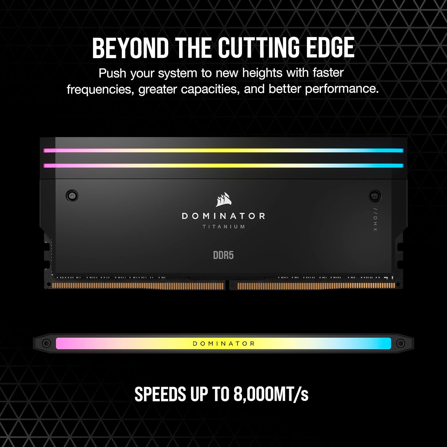 CORSAIR Dominator Titanium RGB DDR5 RAM 32 GB (2 x 16 GB) DDR5 7200 MHz CL34 Intel XMP iCUE Memoria de computadora compatible – Negro