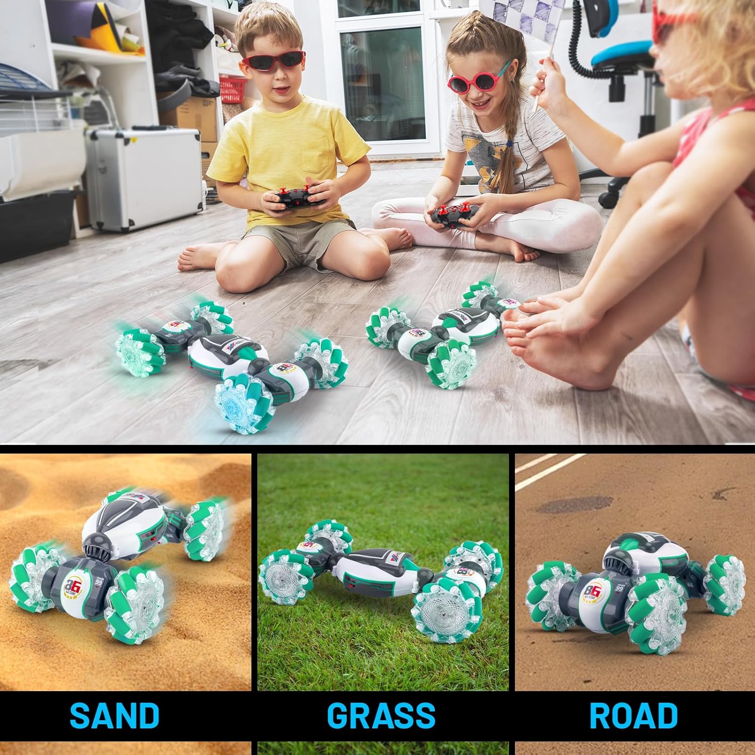 Alkinoos Rueda McNamm Control Remoto Dual (Transversal) – Verde