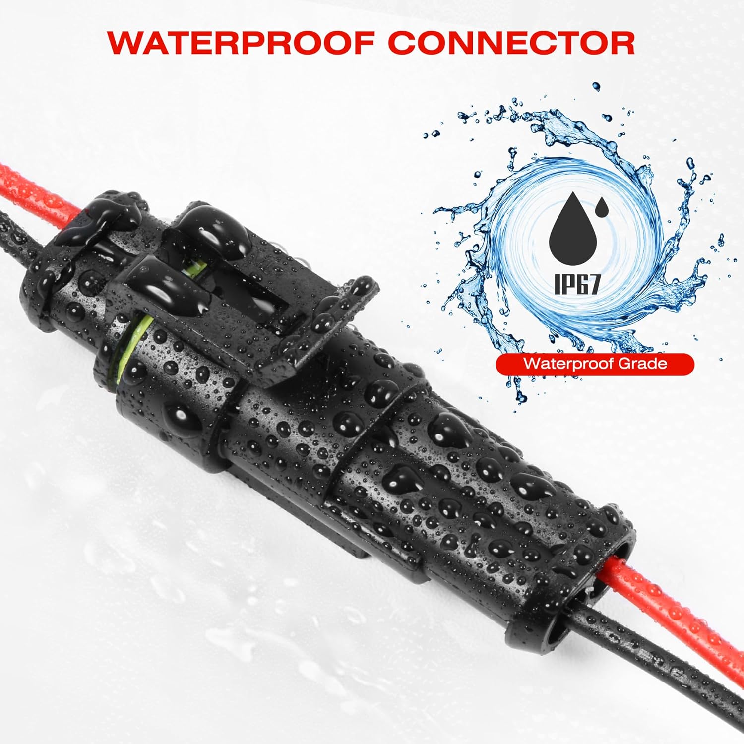 RDBS Kit de 5 conectores de cable eléctrico de 2 pines, enchufe macho y hembra impermeables de 2 vías para automóvil, camión, motocicleta, barco
