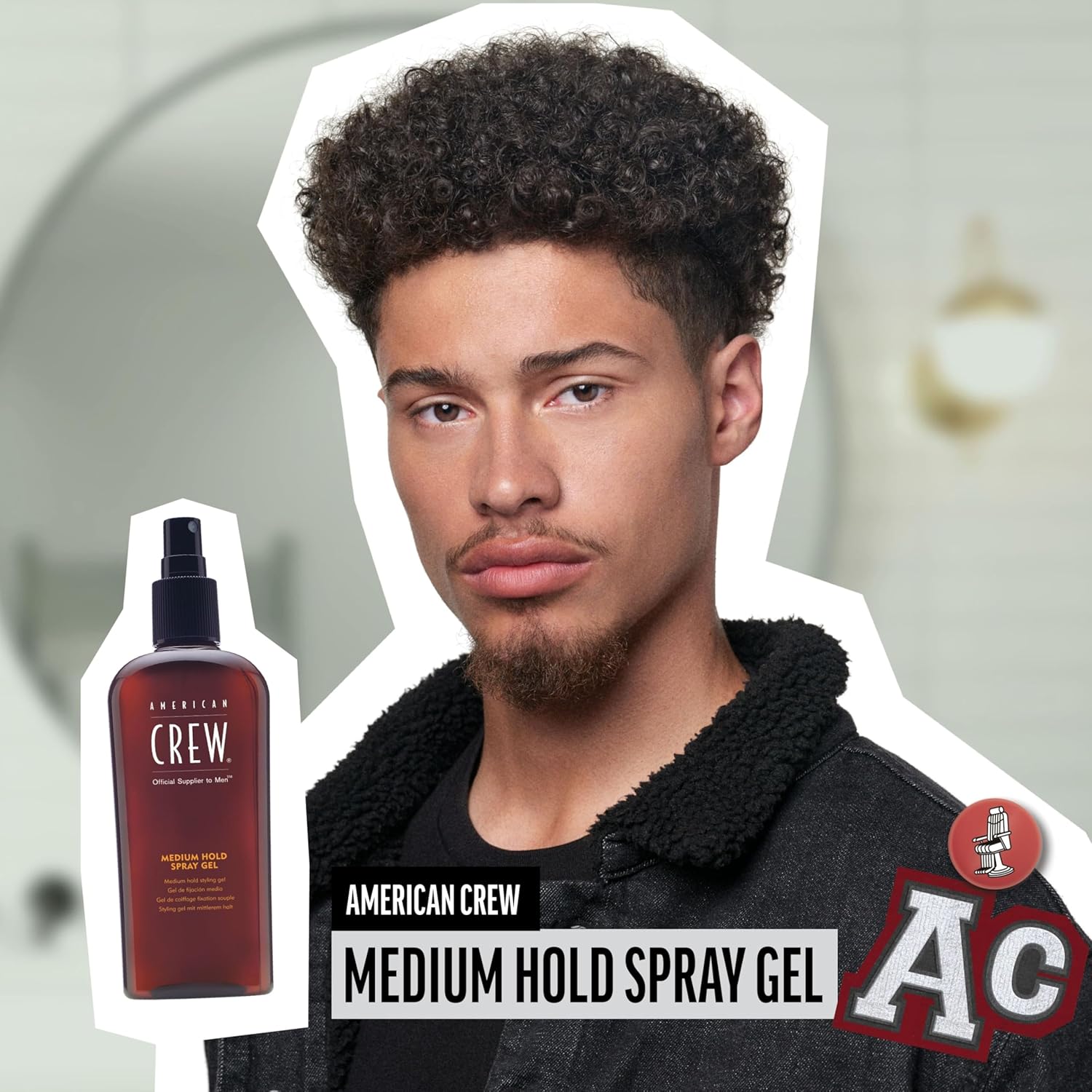 American Crew Aerosol para el cabello para hombres, fijación media, 8.45 onzas líquidas
