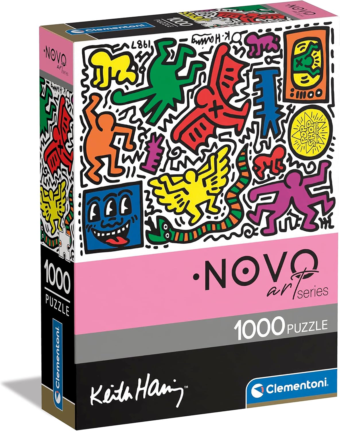 Clementoni – Keith Haring Haring-1000 Adult Pieces, Art, Famous Paintings, Made in Italy, Multicoloured, 39756