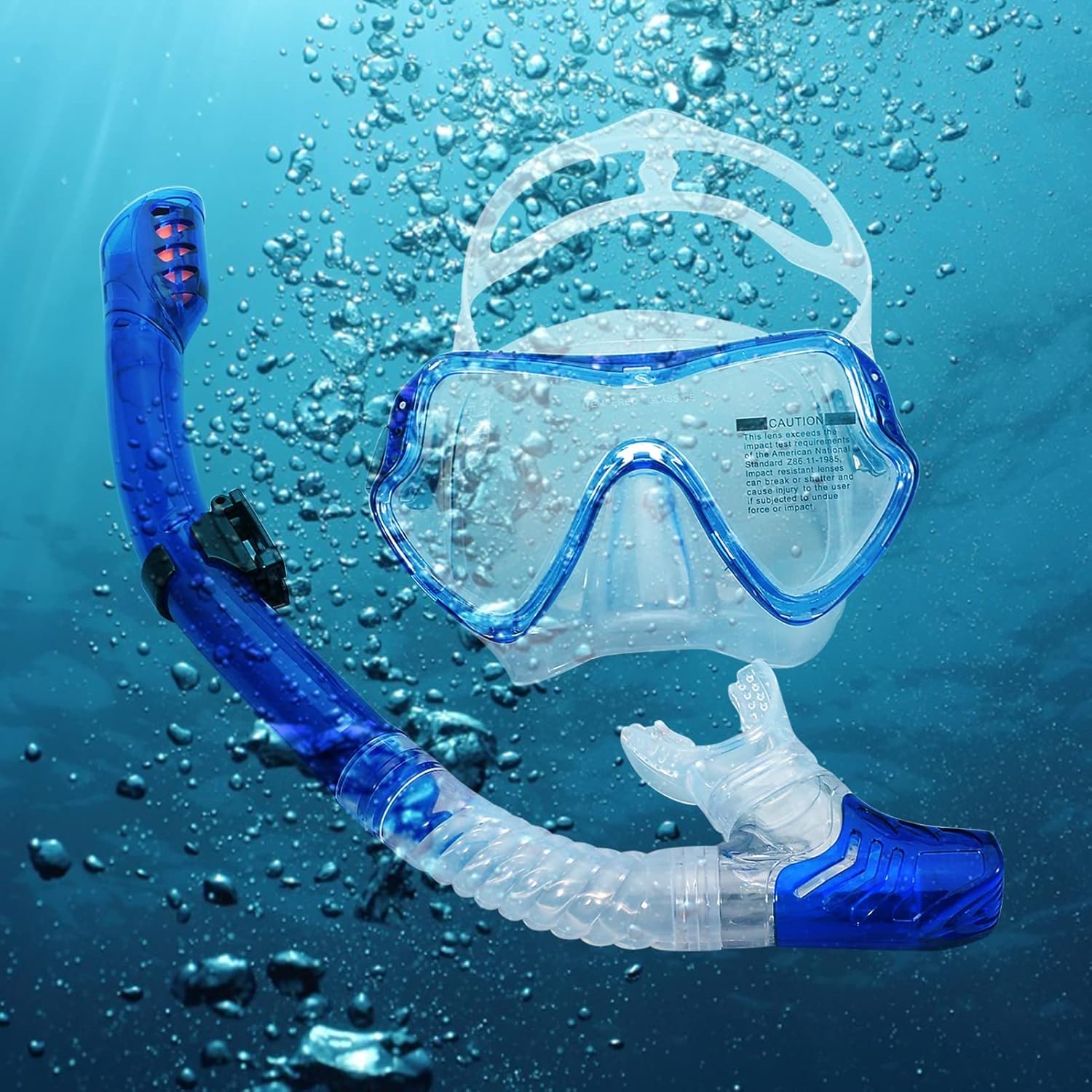 Diving Glasses, Professional Silicone Breath Separation Diving Goggles, Clear Wide Vision, Professional Swim Goggles for Adults, Men, Women and Kids