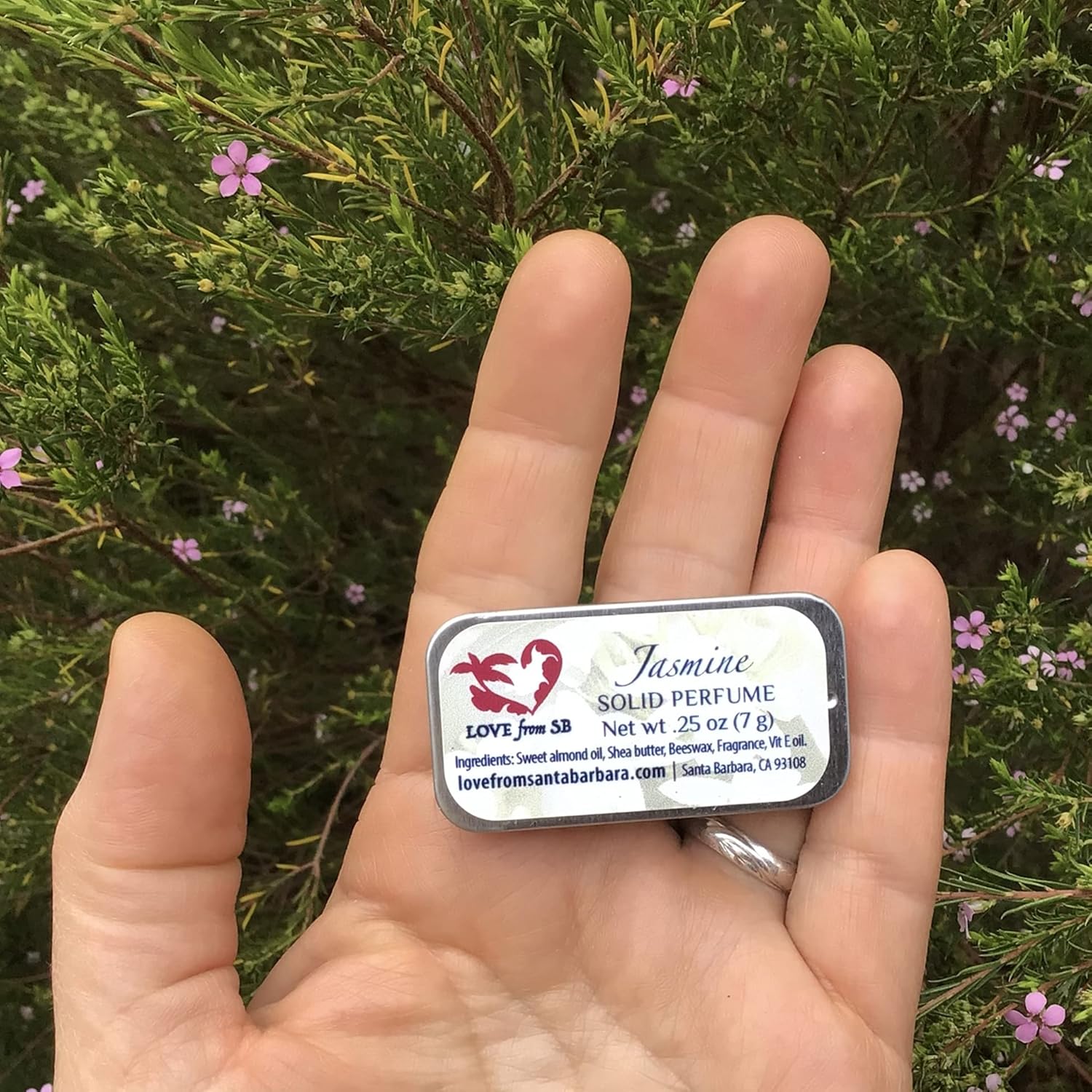 Compact Personal Solid Perfume  Convenient, fits in your purse or travel bag  Luxurious Artisan Spa Gift (Jasmine)