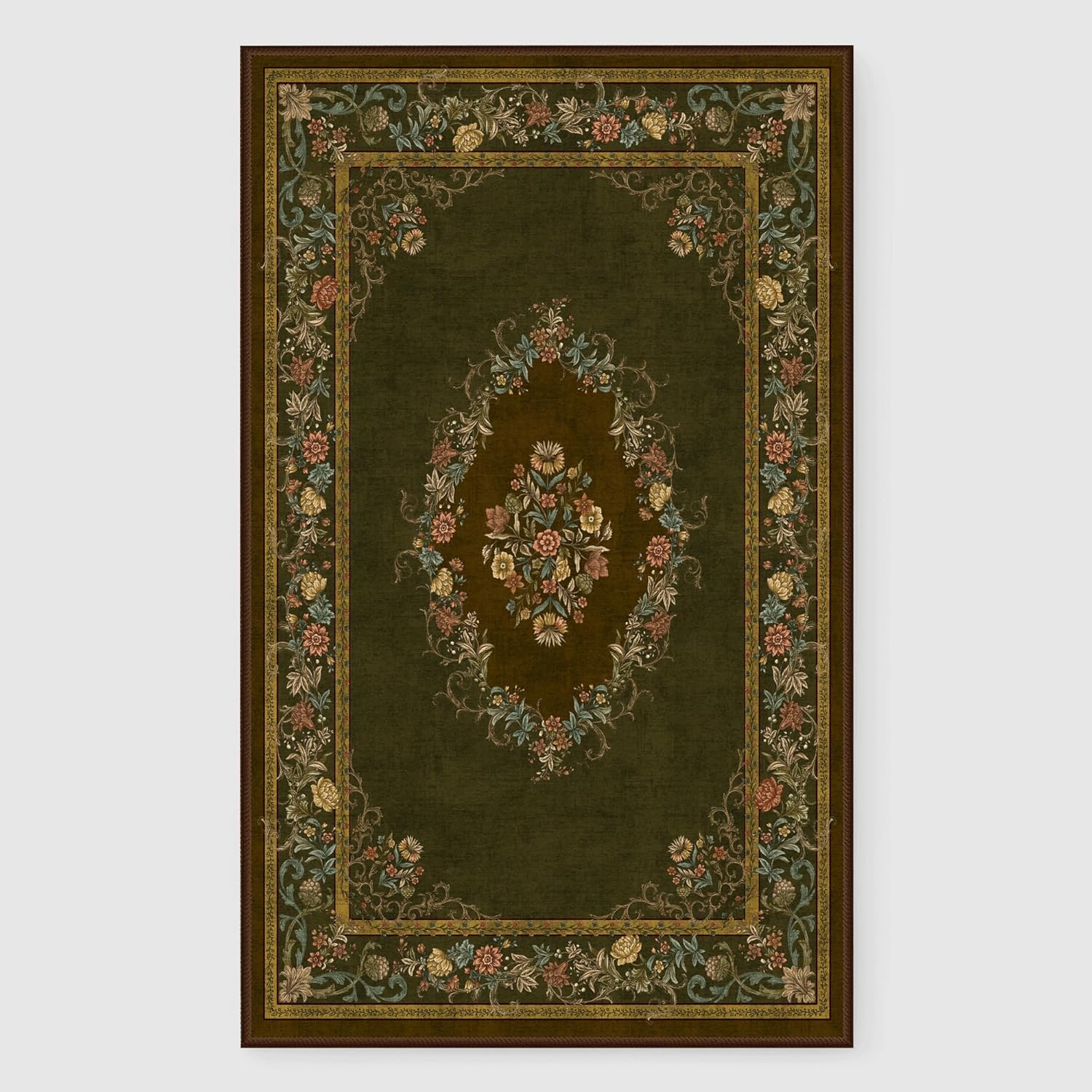 RYB HOME Alfombra lavable para sala de estar, alfombra grande de 8 x 10 pies que no se desprende para dormitorio, alfombra de lana sintética ultra