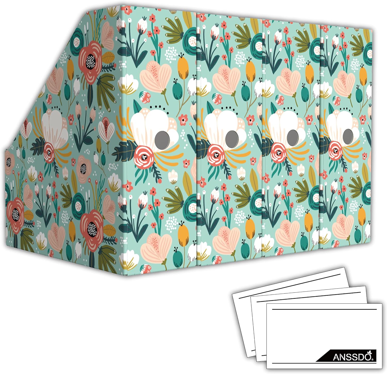 Paquete de 12 soportes de cartón para revistas, organizador de archivos de revistas, organizador de archivos de revistas, caja de almacenamiento de