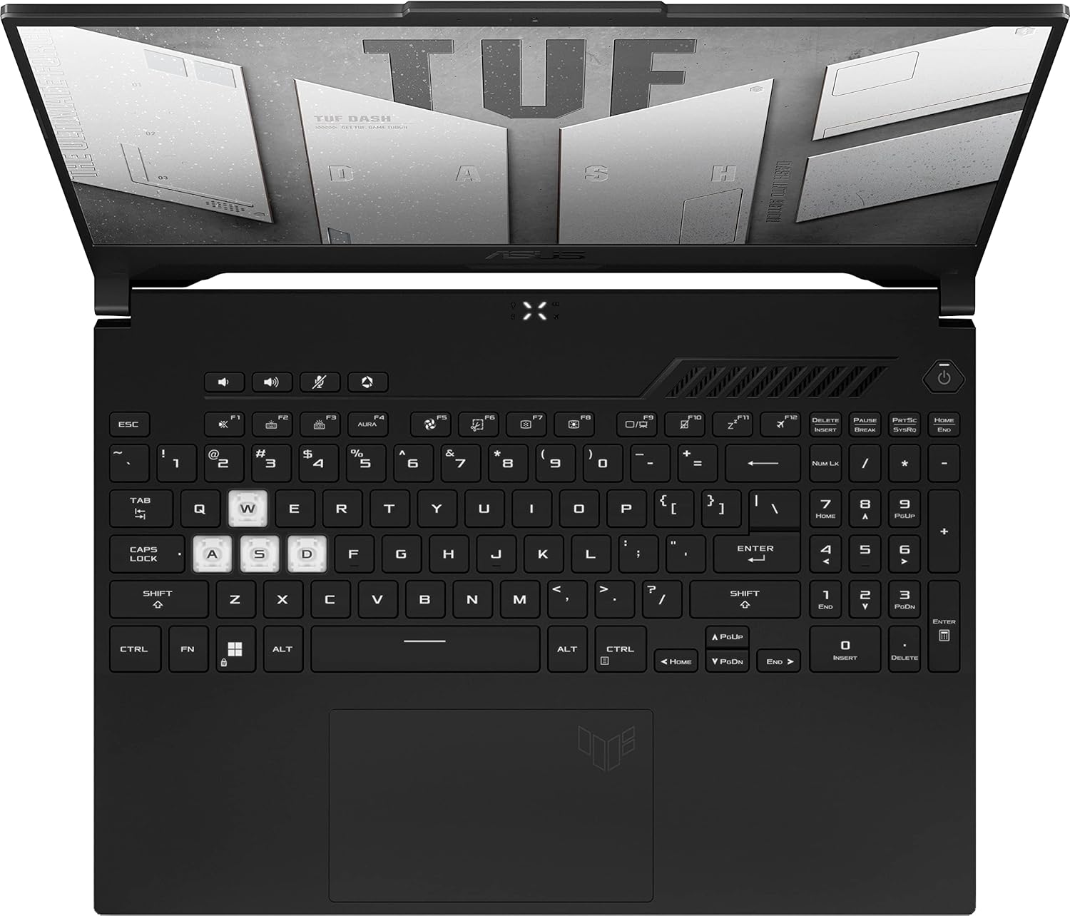 ASUS TUF Dash 15.6″ 144Hz FHD IPS Laptop para juegos (Intel i7-12650H 10-Core, 32GB DDR5 4800MHz RAM, 1TB PCIe SSD, RTX 3070 8GB GDDR6, KYB